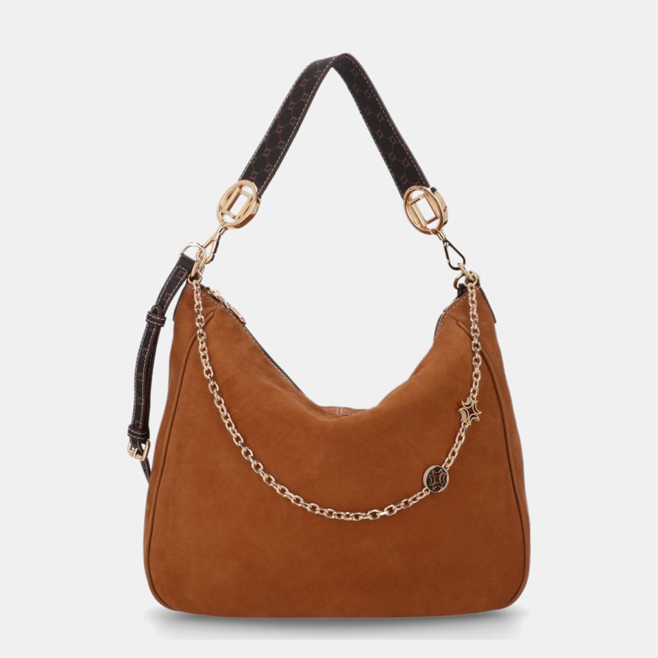 Bolsa Hobo Grande Bison Caramelo