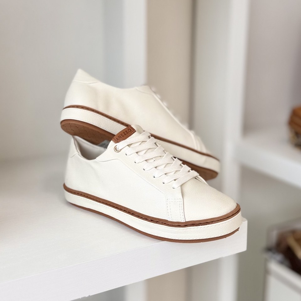 Tênis branco/caramelo Arezzo